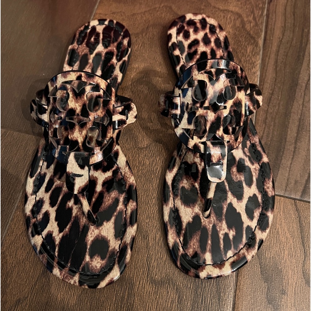 MILLER PRINTED PATENT SANDAL